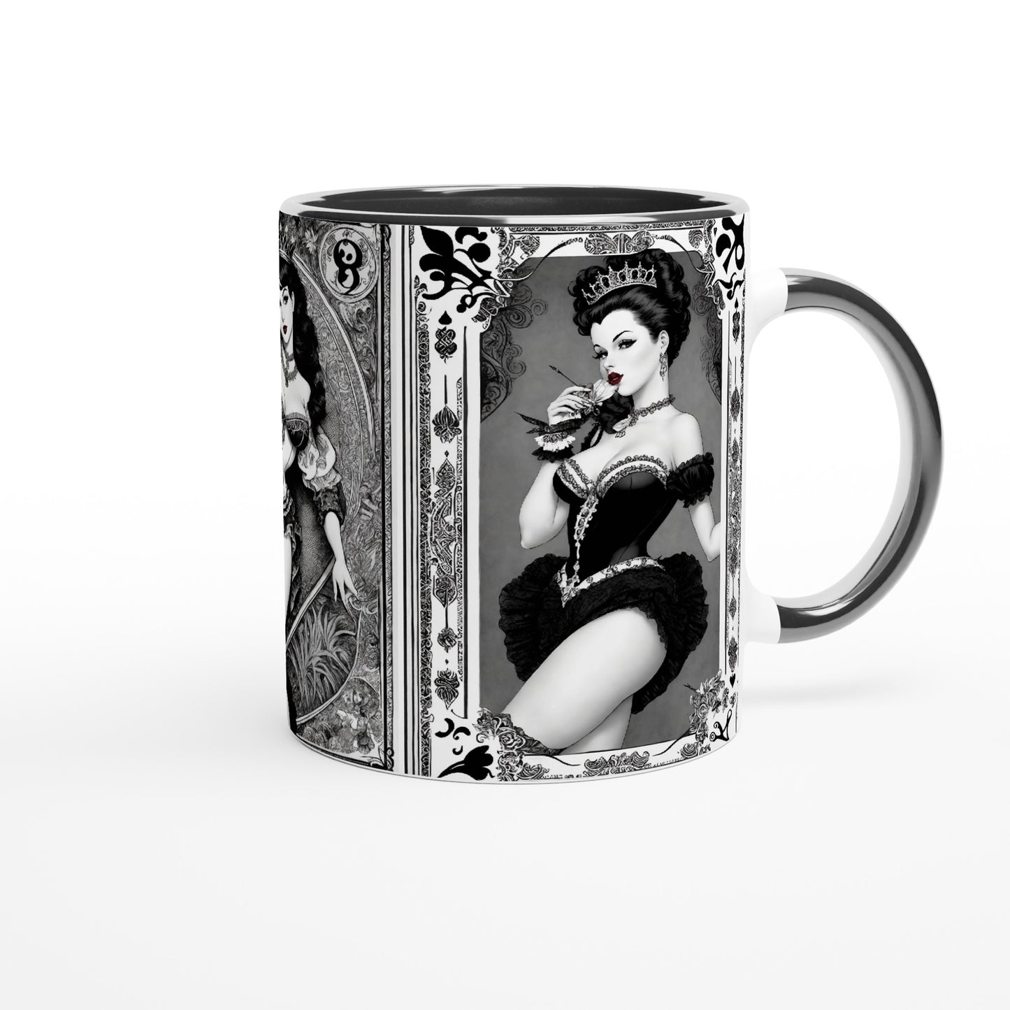 Queen of Hearts 11oz Ceramic Mug with Color Inside