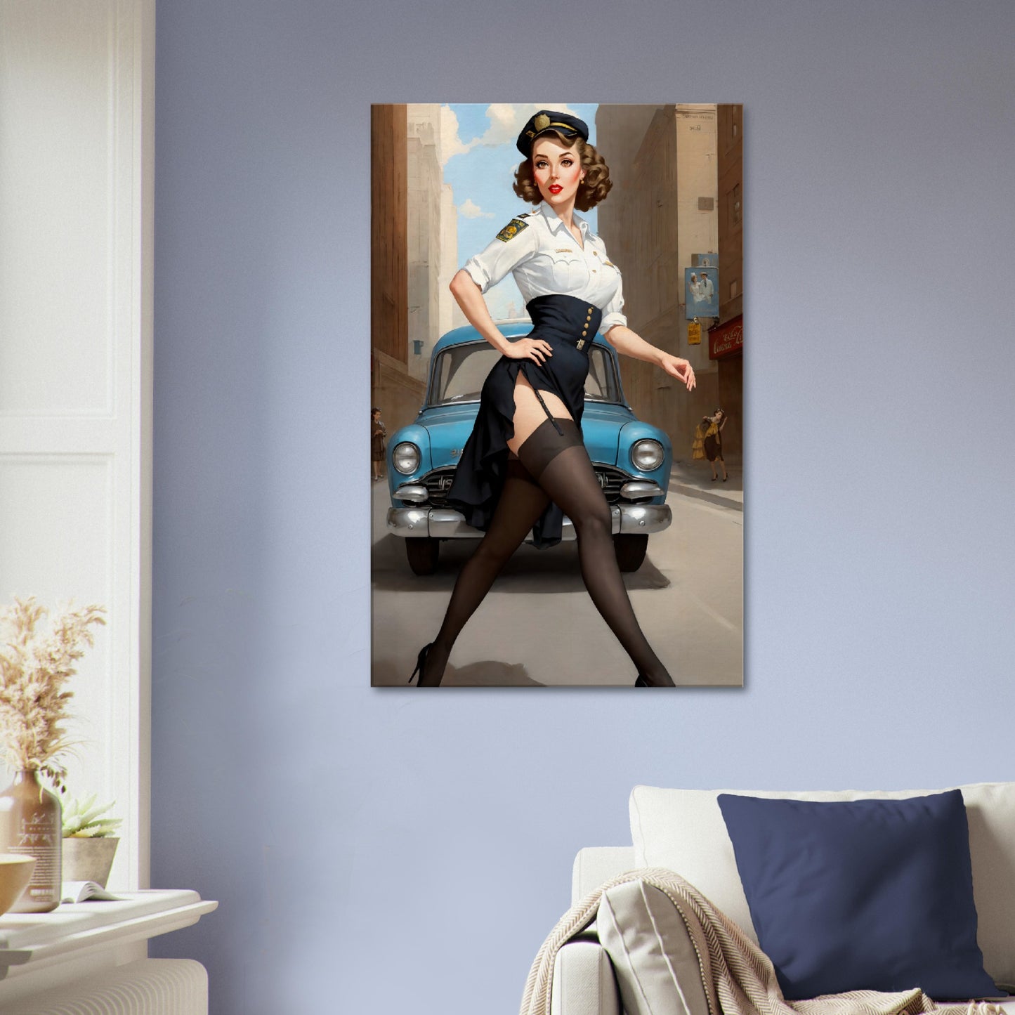 Daily Pinup #04 - The Traffic Stop Retro Pinup Wall Art